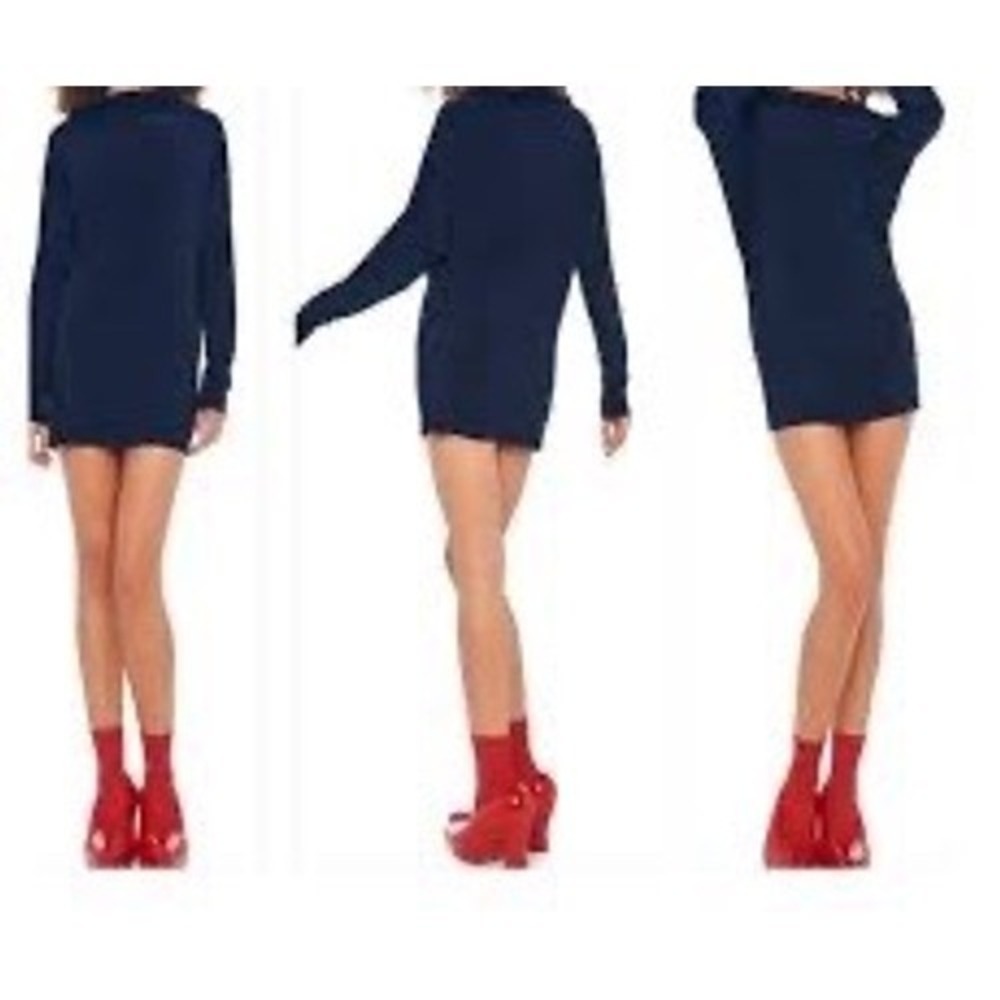 Norma Kamali All in One Mini Dress Midnight Navy Convertible Size S